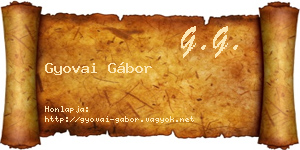 Gyovai Gábor névjegykártya