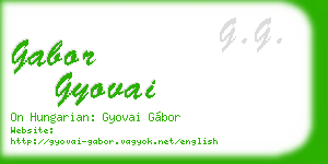gabor gyovai business card